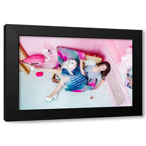 Tamila Black Modern Wood Framed Art Print with Double Matting by Smirnov, Sergei