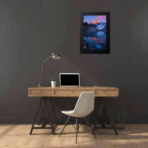 Morning Of Tranquility Black Modern Wood Framed Art Print by Zhang, Yan