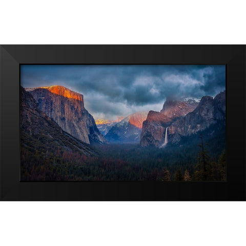 The Yin And Yang Of Yosemite Black Modern Wood Framed Art Print by Zheng, Michael