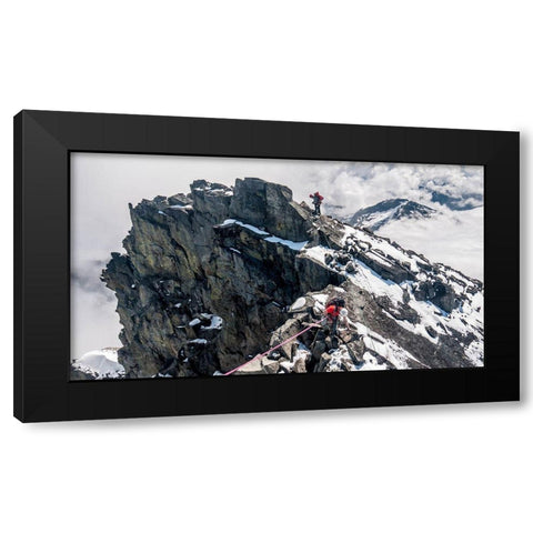 On Joffre Peak Black Modern Wood Framed Art Print with Double Matting by Raber, Daniel