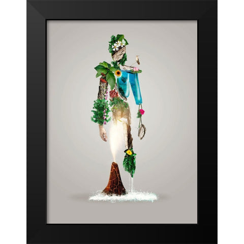 The Fantasy Nature Man Black Modern Wood Framed Art Print by D Onofrio, Wanda