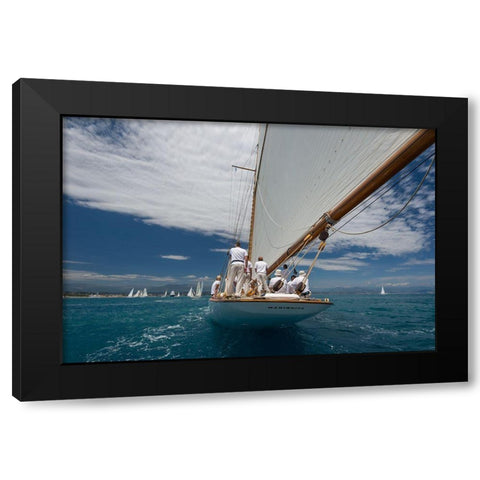 Close Following Black Modern Wood Framed Art Print with Double Matting by Pelissier, Marc
