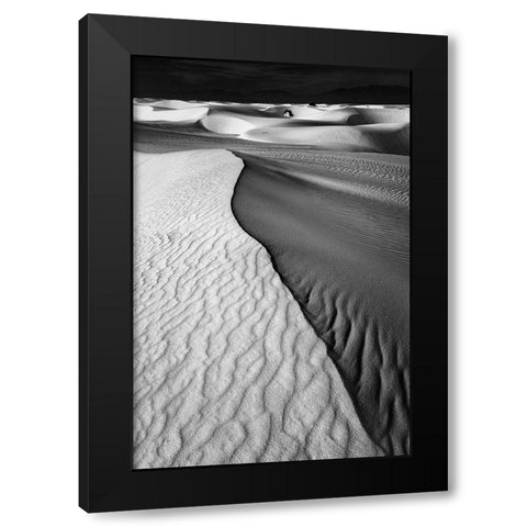 Sand Waves Black Modern Wood Framed Art Print by Jacobs, Lydia