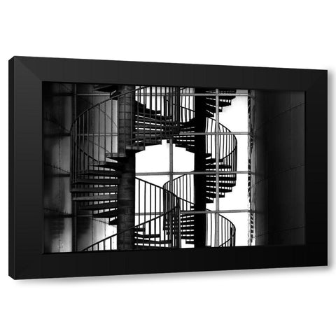 Double Mix Black Modern Wood Framed Art Print by Hawerkamp, Hans-Wolfgang