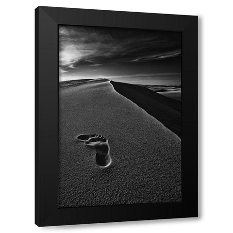 Here Black Modern Wood Framed Art Print by Jacobs, Lydia