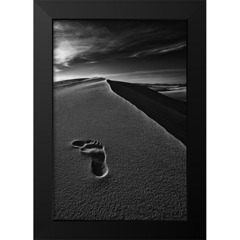Here Black Modern Wood Framed Art Print by Jacobs, Lydia