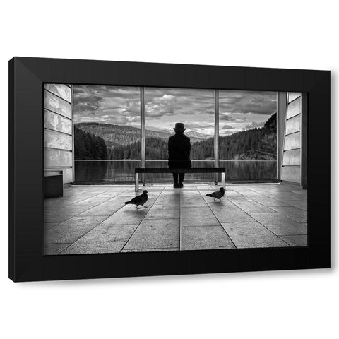 Waiting For Tomorrow Black Modern Wood Framed Art Print with Double Matting by Deste, Francesco