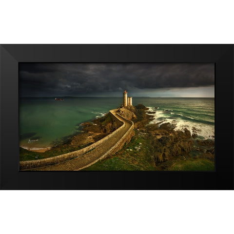 Rain Is Coming ... Black Modern Wood Framed Art Print by Browko, Krzysztof