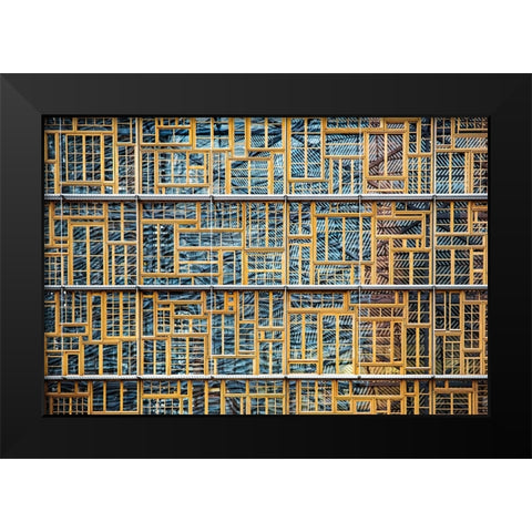 Different Points Of View Black Modern Wood Framed Art Print by Wride, Linda