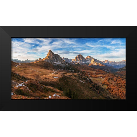 Autumn In Dolomites Black Modern Wood Framed Art Print by Krivec, Ales
