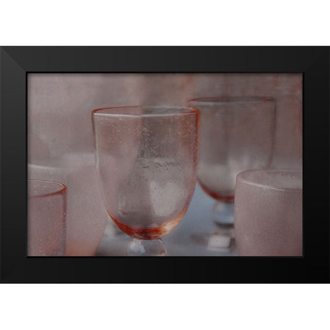 Glass Tableware Black Modern Wood Framed Art Print by Claes, Gilbert