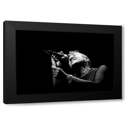 Jazz Black Modern Wood Framed Art Print with Double Matting by Simoes, Goncalo