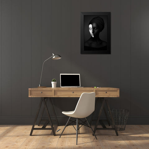 Black Renaissance Black Modern Wood Framed Art Print by Malikov, Alex