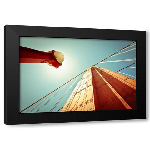Golden Gate Black Modern Wood Framed Art Print by Steinkopff, Robert