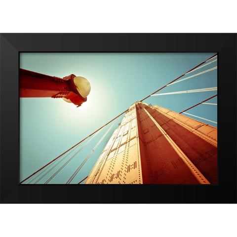 Golden Gate Black Modern Wood Framed Art Print by Steinkopff, Robert