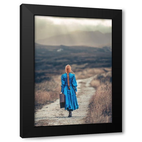 Way Home Black Modern Wood Framed Art Print by Russocka, Magdalena