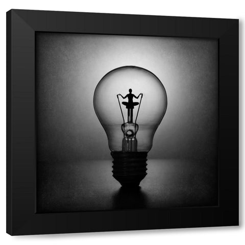 Meditation. The Inner Light. Black Modern Wood Framed Art Print by Ivanova, Victoria