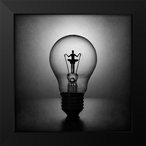 Meditation. The Inner Light. Black Modern Wood Framed Art Print by Ivanova, Victoria