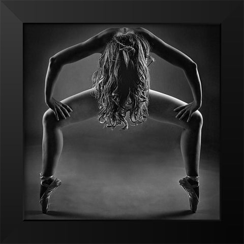 The M Shape Black Modern Wood Framed Art Print by Gallon, Florian