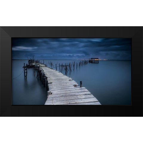 Carrasqueira Black Modern Wood Framed Art Print by Ribeiro, Rui