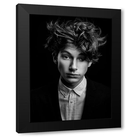 Sebastian Black Modern Wood Framed Art Print by Krystynek MQEP, Martin