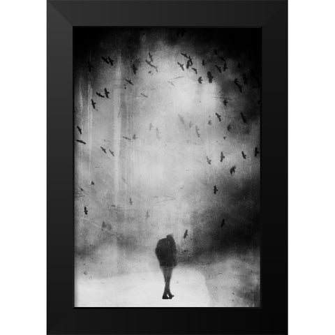Untitled Black Modern Wood Framed Art Print by Riegler, Daniela
