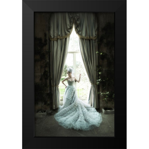 Grey Dress Black Modern Wood Framed Art Print by kenp