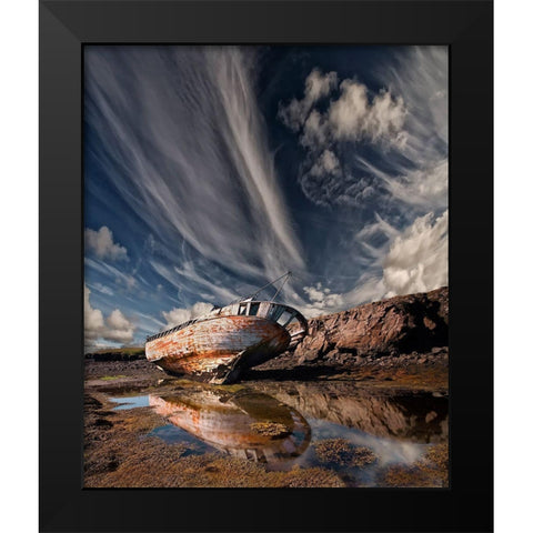 Final Place Black Modern Wood Framed Art Print by H. Ingibergsson, Torsteinn