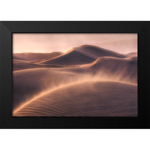 Viento De Arena Black Modern Wood Framed Art Print by CIA, INIGO