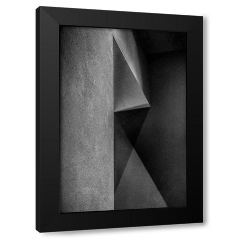 Grey Shadows Black Modern Wood Framed Art Print with Double Matting by Schuster, Inge