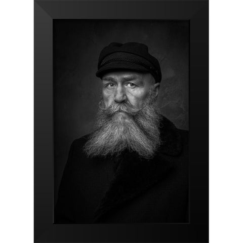 Old Sailor Black Modern Wood Framed Art Print by Jenkins, Gareth