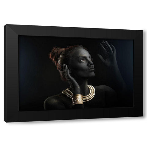 Sofia Black Modern Wood Framed Art Print by Dzodan, Bojan