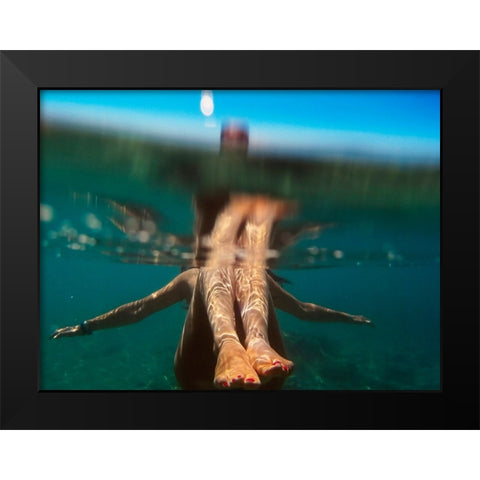 Summer Day Black Modern Wood Framed Art Print by Belda, Rafael