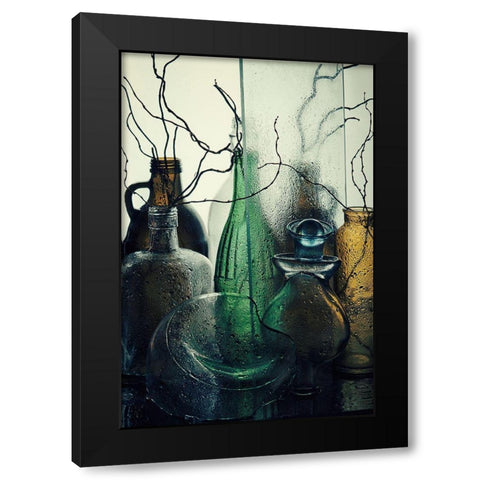 Madame Black Modern Wood Framed Art Print by Nataly, Golubeva