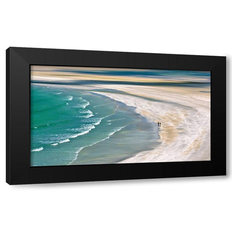 Sea Poetry Black Modern Wood Framed Art Print with Double Matting by Voncina, Anuska