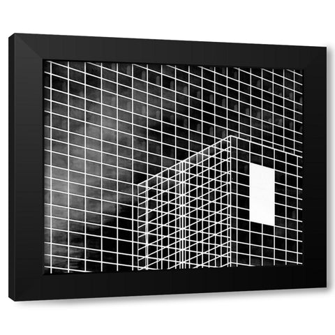 The White Rectangle Black Modern Wood Framed Art Print with Double Matting by Van Son, Greetje