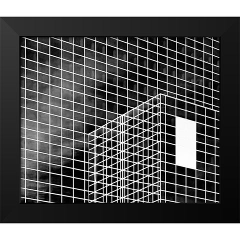 The White Rectangle Black Modern Wood Framed Art Print by Van Son, Greetje