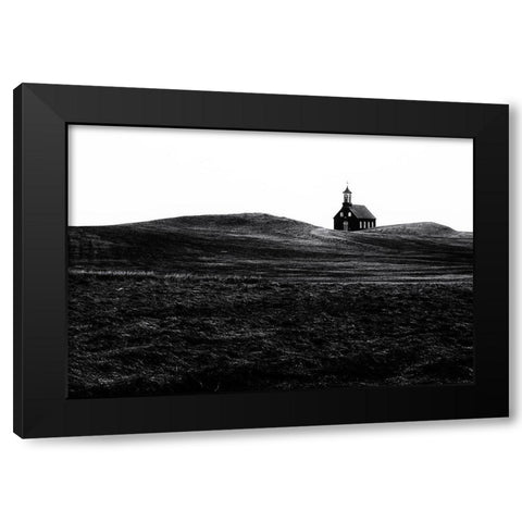 Black Chapel Black Modern Wood Framed Art Print by Oncete, Julien