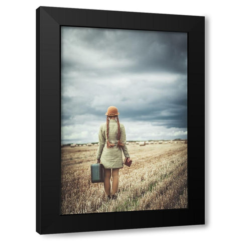 Back Home Black Modern Wood Framed Art Print with Double Matting by Russocka, Magdalena