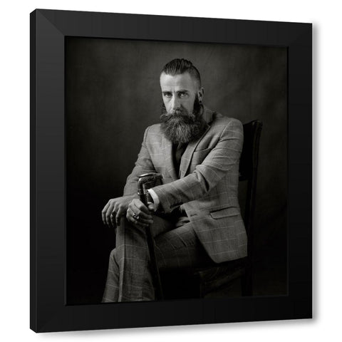 Conor Black Modern Wood Framed Art Print by Wilkinson, Hugh