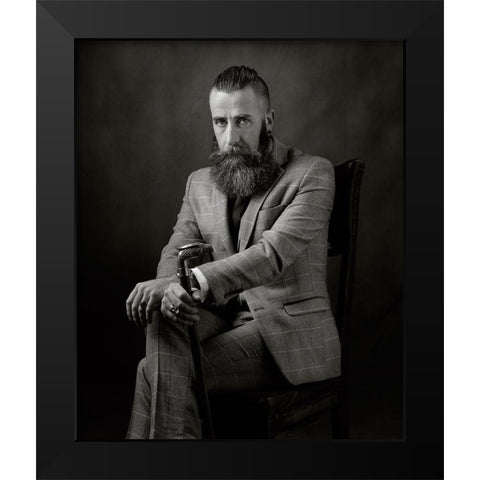 Conor Black Modern Wood Framed Art Print by Wilkinson, Hugh