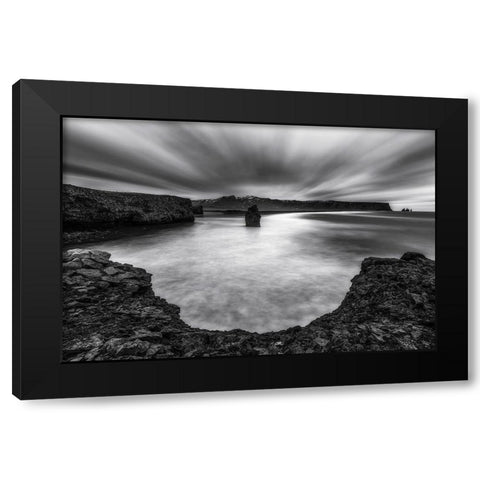 Hard Wind Black Modern Wood Framed Art Print with Double Matting by Ruiz Dueso, Jorge