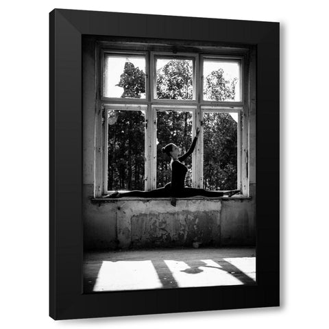 Dance Black Modern Wood Framed Art Print by Krystynek Mqep, Martin
