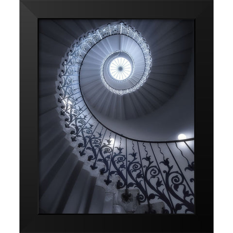 Tulip Stairs Black Modern Wood Framed Art Print by Cuomo, Massimo