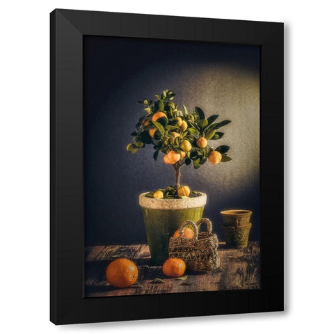 Winter Black Modern Wood Framed Art Print by Al-Dien Mahmoud, Nour