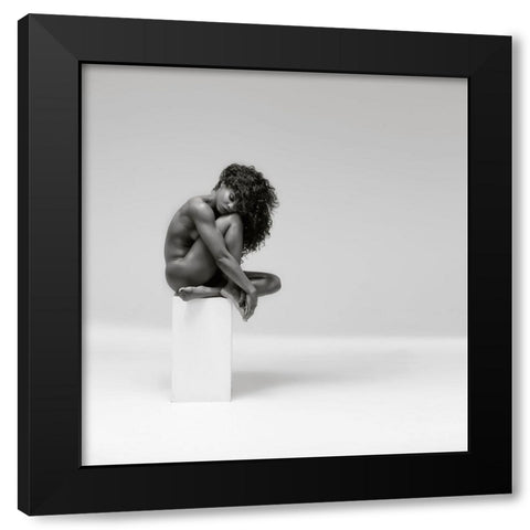 Black On White Black Modern Wood Framed Art Print by Wilkinson, Hugh