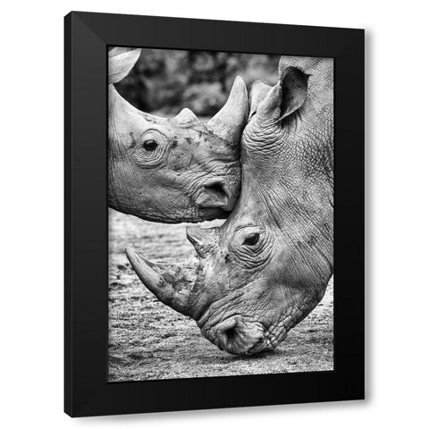 Face To Face Black Modern Wood Framed Art Print with Double Matting by Concepcion Alvarado, Jesus