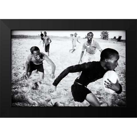 Break Black Modern Wood Framed Art Print by Rebro, Marcel