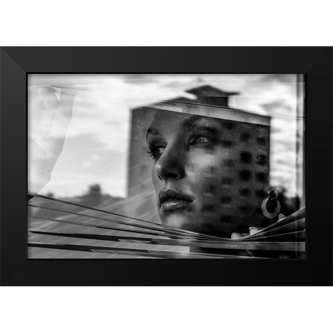 Window Black Modern Wood Framed Art Print by Krystynek MQEP, Martin