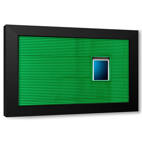 Simplicity Black Modern Wood Framed Art Print with Double Matting by Novillo, Alfonso